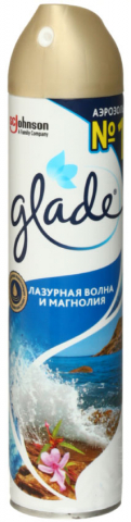 Освежитель воздуха Glade , 300 мл, «Лазурная волна и магнолия»