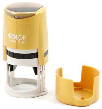 Автоматическая оснастка Colop R40 в боксе, для клише печати ø40 мм, корпус желтый