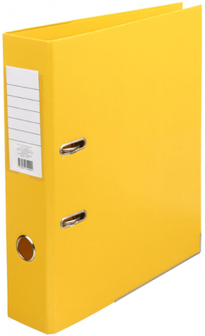 Папка-регистратор Attache Standart с двусторонним ПВХ-покрытием корешок 70 мм, желтый