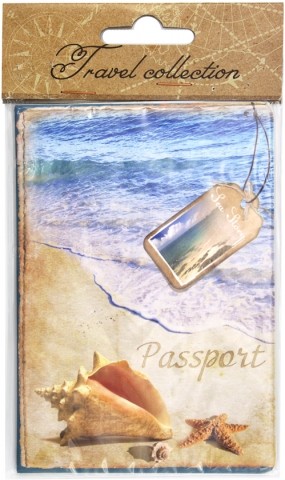 Обложка для паспорта ABC, 132*186 мм, «Берег моря»