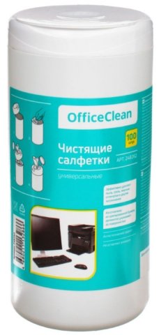 Салфетки чистящие OfficeClean, 100 шт., универсальные 