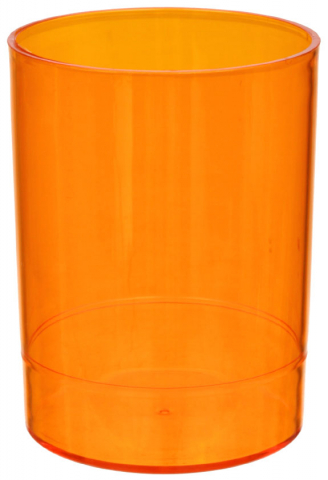 Стакан для канцелярских принадлежностей «Офис», 90*70 мм, оранжевый манго