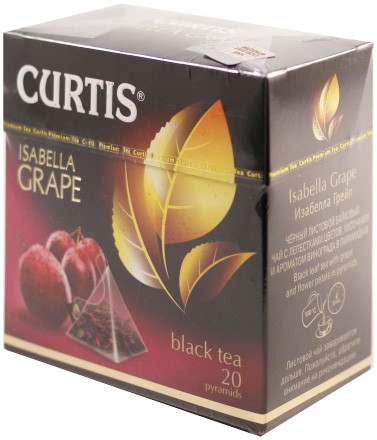 Чай Curtis, 36 г, 20 пакетиков, Isabella Grape, черный чай