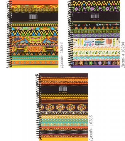 Тетрадь-блокнот на спирали Bourgeois для записей, 140*190 мм, 80 л., клетка, «16283-16285», ассорти