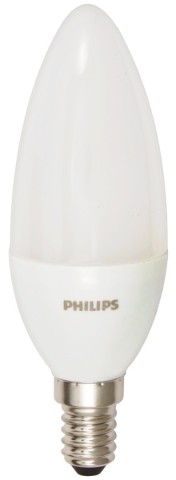 Лампа энергосберегающая светодиодная Philips, 6,5W(60W), 220-240V, цоколь E14, 600 лм, нейтральный белый свет