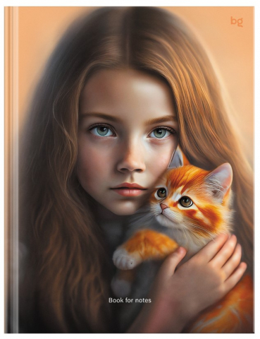 Книжка записная «Бизнес-блокнот» BG А5 (80 л.), 165*215 мм, 80 л., клетка, «Милый пушистик»