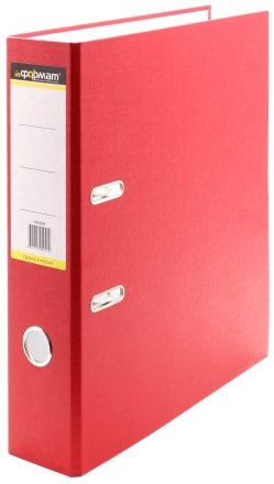 Папка-регистратор inФормат с односторонним ПВХ-покрытием корешок 70 мм, красный