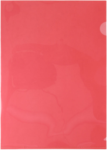 Папка-уголок пластиковая Attache Е-310 А4+, толщина пластика 0,18 мм, прозрачная красная