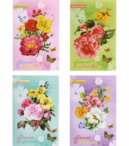 Блокнот на склейке «Летняя фантазия», 95*145 мм, 40 л., клетка, ассорти Блокнот на склейке «Летняя фантазия», 95*145 мм, 40 л., клетка, ассорти