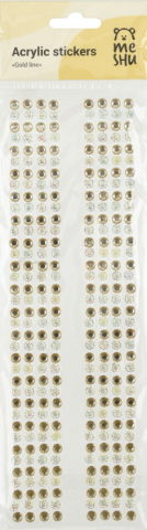 Наклейки акриловые Meshu, 25*7,8 см, 308 шт., Gold Line Наклейки акриловые Meshu, 25*7,8 см, 308 шт., Gold Line