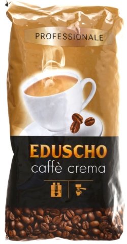 Кофе натуральный в зернах Eduscho Cafe Crema, 1000 г, сильнообжаренный 