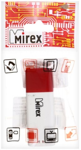 Карт-ридер Mirex ERASER RED (multi-format), красный с белым