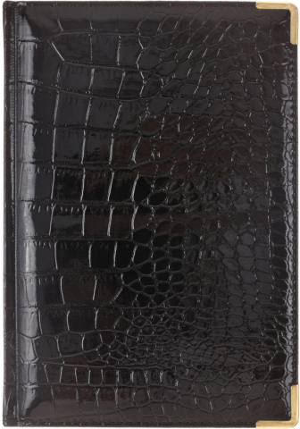 Книжка записная Business Premium, 145*210 мм, 80 л., клетка, Grand croco, черная