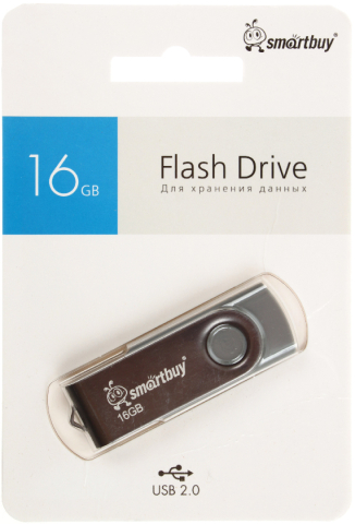 Флеш-накопитель SmartBuy Twist (2.0) 16 Gb, корпус черный Флеш-накопитель SmartBuy Twist (2.0) 16 Gb, корпус черный