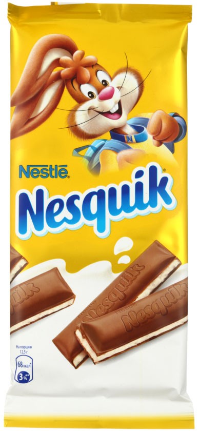 Шоколад Nesquik, 100 г, молочный с молочной начинкой и кальцием