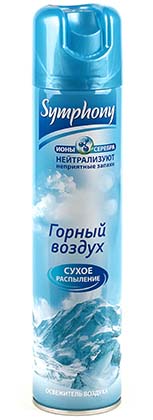 Освежитель воздуха Symphony, 300 мл, «Горный воздух» Освежитель воздуха Symphony, 300 мл, «Горный воздух»