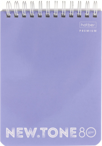 Блокнот на гребне А6 Hatber NEWtone Pastel, 110*145 мм, 80 л., клетка, «Лаванда»