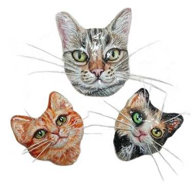 Брошь «Котик с усами» (Крапчатова А.В.), 3*3,5 см, ассорти Брошь «Котик с усами» (Крапчатова А.В.), 3*3,5 см, ассорти