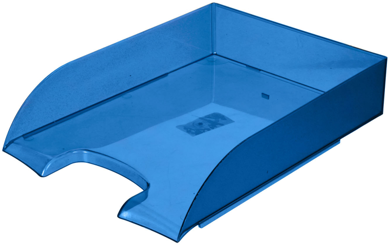 Лоток горизонтальный «Бизнес» 330×245×65 мм, прозрачно-синий