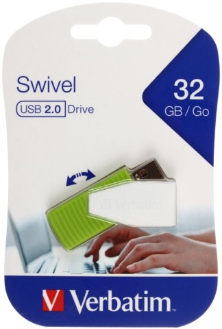Флэш-накопитель Verbatim Swivel, 32Gb, корпус зеленый Флэш-накопитель Verbatim Swivel, 32Gb, корпус зеленый