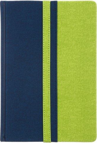Ежедневник недатированный «Джинс», 145*210 мм, 160 л., синий/салатовый