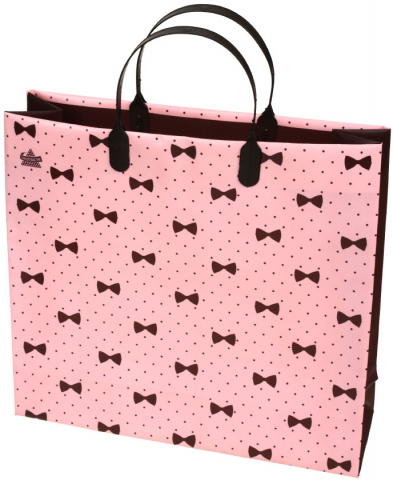 Пакет подарочный «Тико-пластик», 29*28*9 см, «Бантики на розовом»