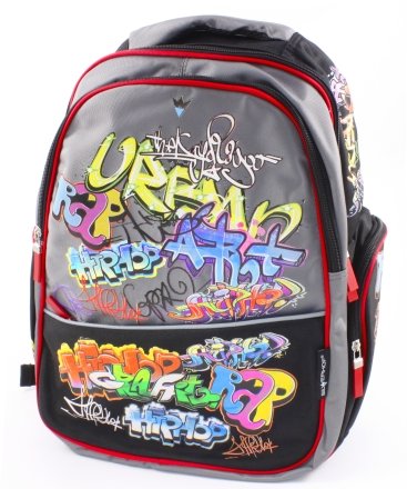 Рюкзак для средних и старших классов Urban Style, 290*420*120 мм, серый+черный