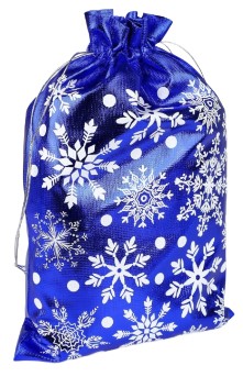 Мешок подарочный из парчи Sima-Land 20×30 см, «Снежинки»