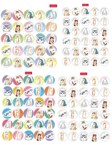 Наклейки бумажные для поощрения и оценки Hatber, 115 наклеек, «Котики», ассорти