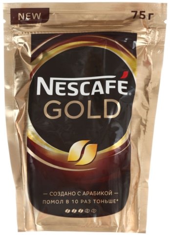 Кофе молотый в растворимом Nescafe Gold , 75 г, в пакете Кофе молотый в растворимом Nescafe Gold , 75 г, в пакете