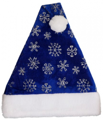 Колпак новогодний Sima-Land 29×40 см, «Снегопад», синий