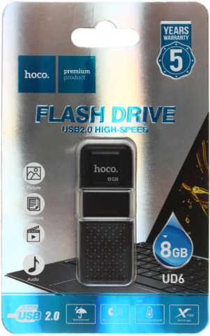 Флеш-накопитель Hoco UD6 Intelligent, 8 Gb, корпус черный Флеш-накопитель Hoco UD6 Intelligent, 8 Gb, корпус черный
