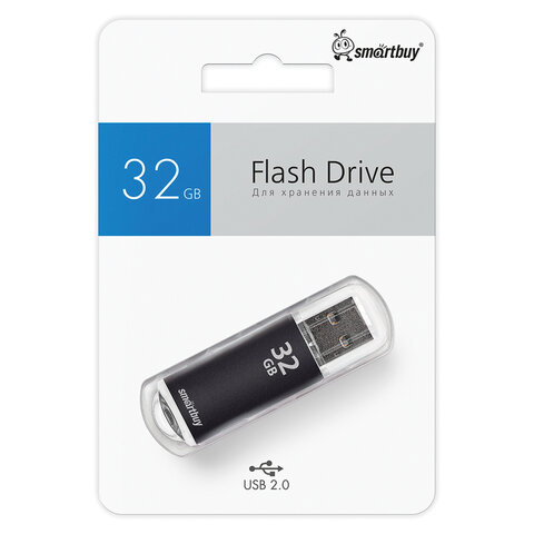 Флеш-накопитель SmartBuy V-Cut (2.0) 32 Gb, корпус черный Флеш-накопитель SmartBuy V-Cut (2.0) 32 Gb, корпус черный