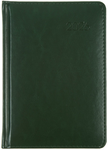 Ежедневник датированный на 2026 год Berlingo xGold (А6), 115*160 мм, 184 л., зеленый