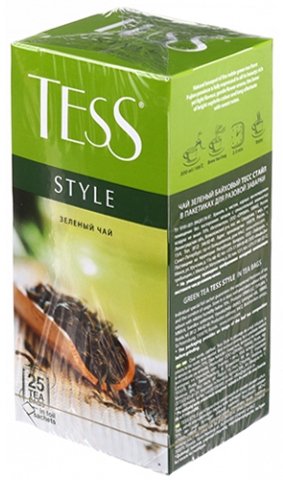 Чай Tess 45 г, 25 пакетиков, Style, чай зеленый