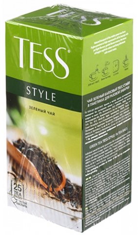 Чай Tess, 45 г, 25 пакетиков, Style, чай зеленый Чай Tess, 45 г, 25 пакетиков, Style, чай зеленый