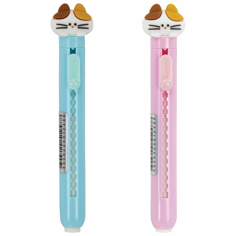 Ластик выдвижной Funster 125×12×12 мм, «Котенок», ассорти