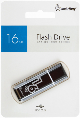 Флеш-накопитель SmartBuy Glossy (2.0) 16 Gb, корпус черный Флеш-накопитель SmartBuy Glossy (2.0) 16 Gb, корпус черный