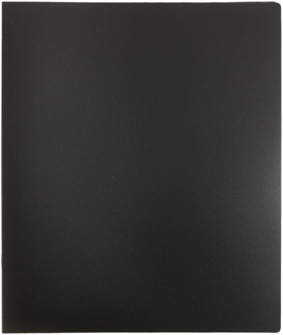 Папка пластиковая на 4-х кольцах inФормат, толщина пластика 0,7 мм, черная