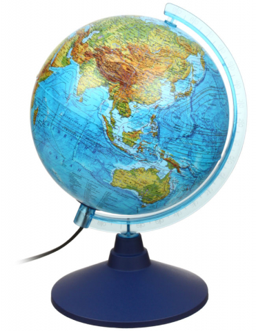Глобус физический с подсветкой Globen «Классик. Евро», диаметр 210 мм, 1:60 млн
