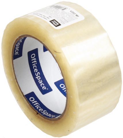 Клейкая лента упаковочная OfficeSpace 48 мм×100 м, толщина ленты 45 мкм, прозрачная