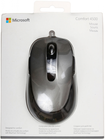 Мышь компьютерная Microsoft Comfort 4500, USB, проводная, черная