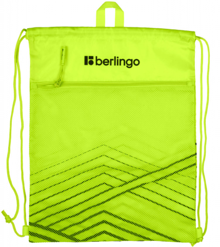 Мешок для обуви Berlingo с ручкой, 360*470 мм, Green Geometry
