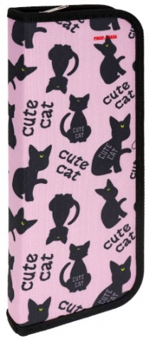 Пенал для кистей Prof-Press, 100*270 мм, «Кошки на розовом» Пенал для кистей Prof-Press, 100*270 мм, «Кошки на розовом»