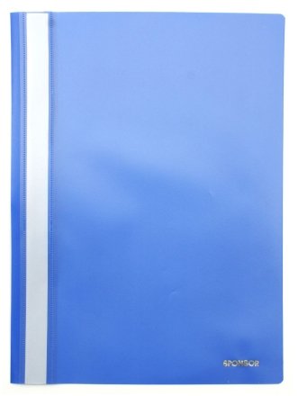 Папка-скоросшиватель пластиковая А4 Sponsor, толщина пластика 0,16 мм, синяя