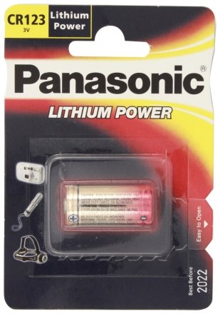 Батарейка литиевая Panasonic Lithium Power, CR123, 3V, в упаковке 1 шт.