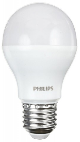 Лампа энергосберегающая светодиодная Philips, 7W(63W), 220-240V, цоколь E27, 660 лм, теплый белый свет