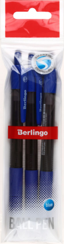 Набор ручек шариковых автоматических Berlingo Classic Pro, 3 шт., корпус ассорти, стержень синий