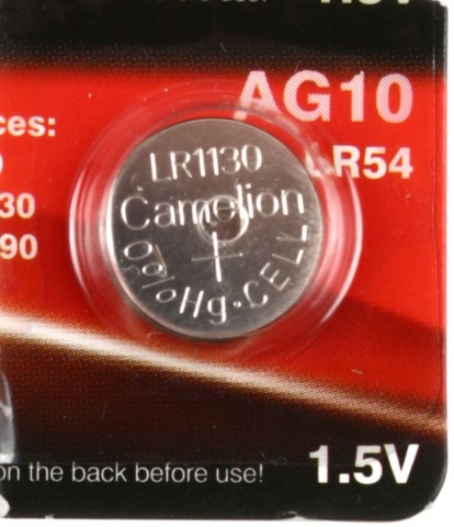 Батарейка щелочная дисковая Camelion Alkaline, AG10, LR54, BP10, 1.5V