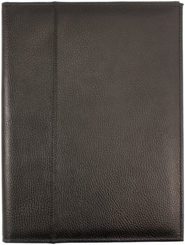 Папка деловая из натуральной кожи «Кинг» 2040, 320*245 мм, рифленая черная